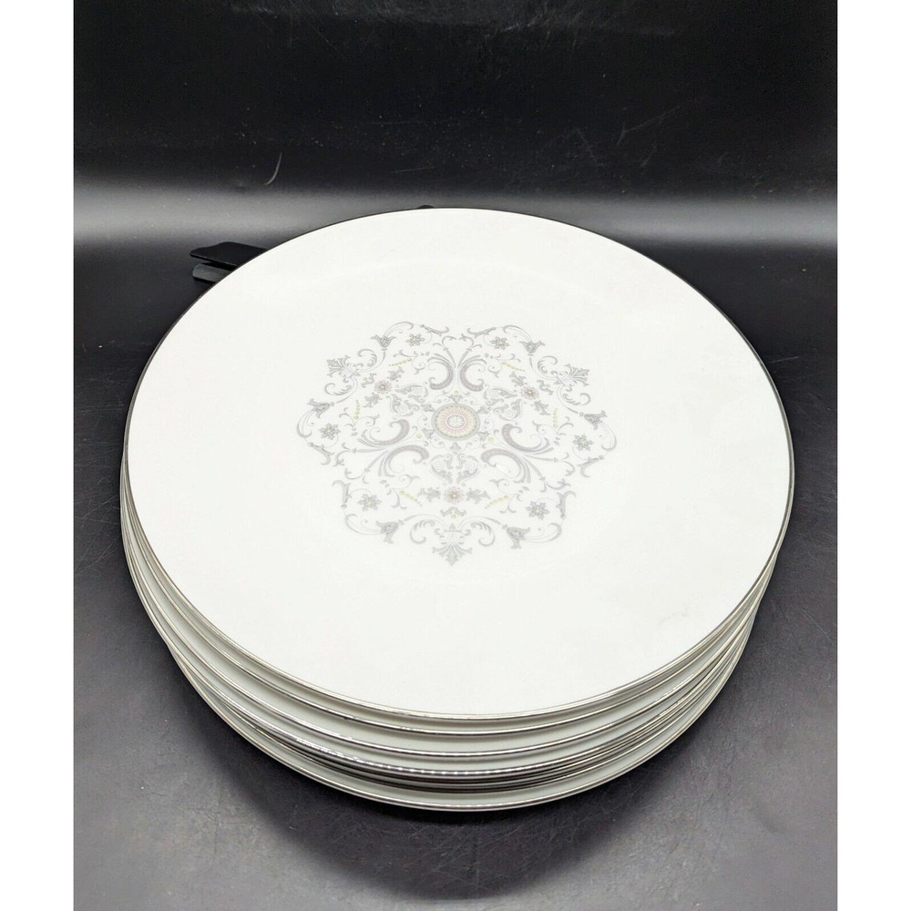 Vintage Royal Worcester England Bridal Lace Set/8 Dinner‎ Plates Mid Century